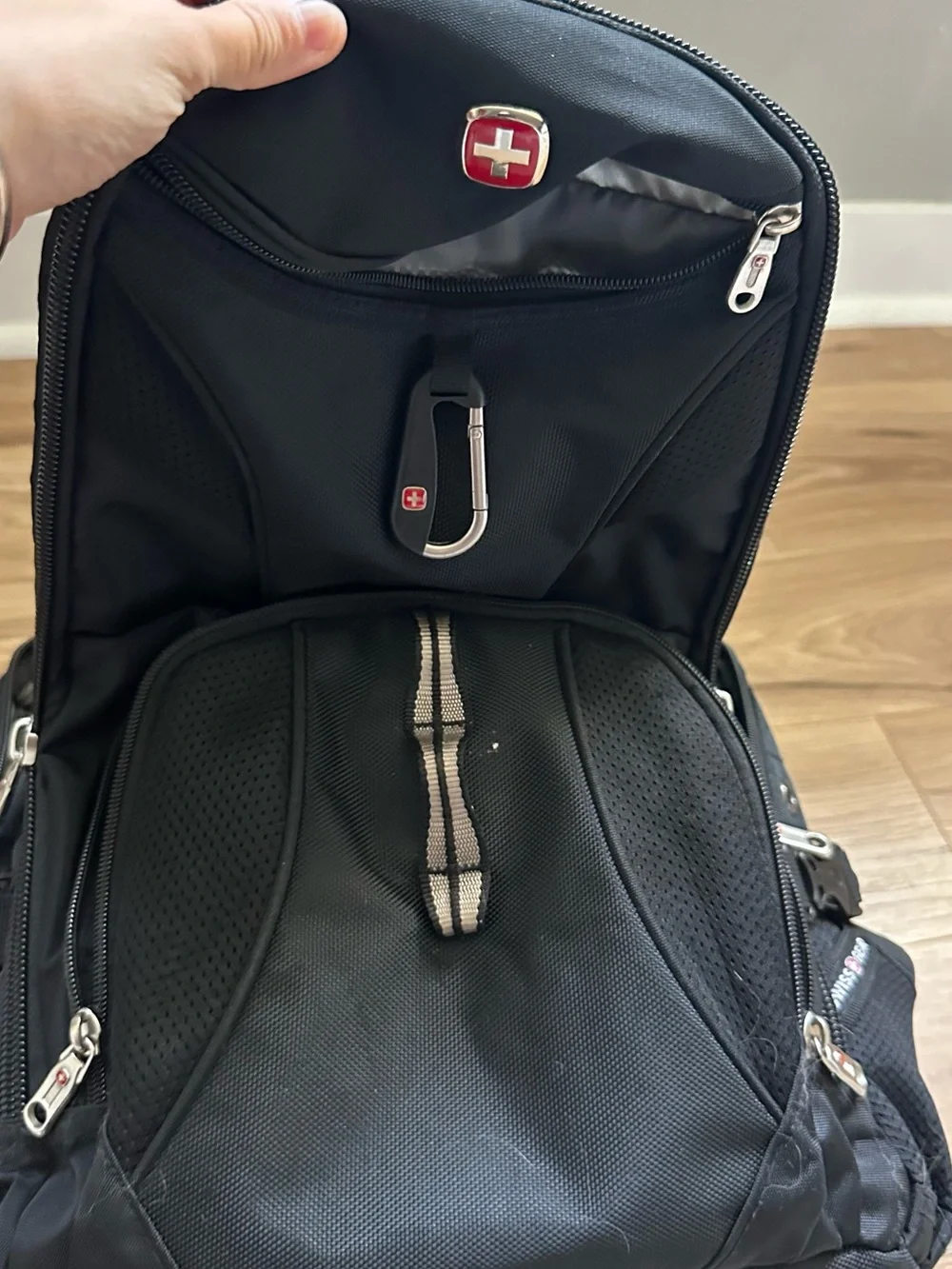 SwissGear Black TSA Laptop Backpack Travel Work School Bag Large Multi Pocket⁠